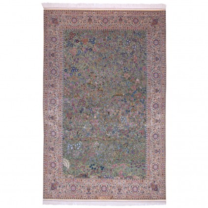 Handwoven Carpet, All-over Layout, Wool and Silk on Silk Warp, Kerman, 171 × 265 cm Ref 10400847