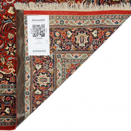 Handwoven Carpet, Corner Medallion Layout, Wool and Silk on Silk Warp, Kashan, 136 × 212 cm Ref 10200848