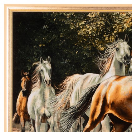 Handwoven Pictorial Rug, All-over Layout, Wool and Silk on Silk Warp, Tabriz, 104 × 150 cm Ref 70100876