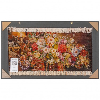 Handwoven Pictorial Rug, All-over Layout, Wool and Silk on Silk Warp, Tabriz, 107 × 55 cm Ref 70000877