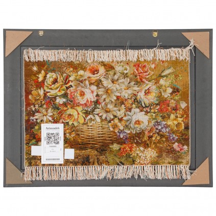 Handwoven Pictorial Rug, All-over Layout, Wool and Silk on Silk Warp, Tabriz, 96 × 49 cm Ref 70000880