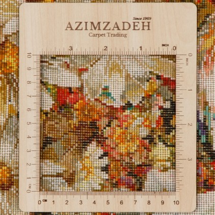 Handwoven Pictorial Rug, All-over Layout, Wool and Silk on Silk Warp, Tabriz, 96 × 49 cm Ref 70000880