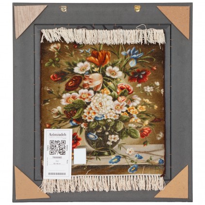 Handwoven Pictorial Rug, All-over Layout, Wool and Silk on Silk Warp, Tabriz, 42 × 50 cm Ref 70000885