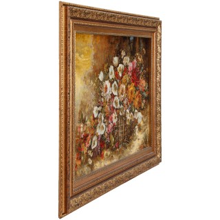 Handwoven Pictorial Rug, All-over Layout, Wool and Silk on Silk Warp, Tabriz, 85 × 60 cm Ref 70000888