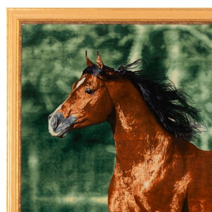 Handwoven Pictorial Rug, All-over Layout, Wool and Silk on Silk Warp, Tabriz, 110 × 107 cm Ref 70100890