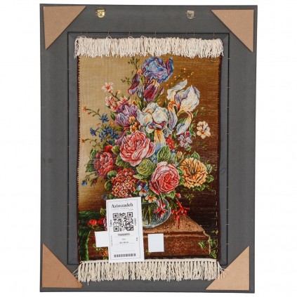 Handwoven Pictorial Rug, All-over Layout, Wool and Silk on Silk Warp, Tabriz, 40 × 60 cm Ref 70000893