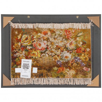 Handwoven Pictorial Rug, All-over Layout, Wool and Silk on Silk Warp, Tabriz, 96 × 49 cm Ref 70000895