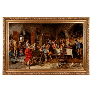 Handwoven Pictorial Rug, All-over Layout, Wool and Silk on Silk Warp, Tabriz, 159 × 98 cm Ref 70100898