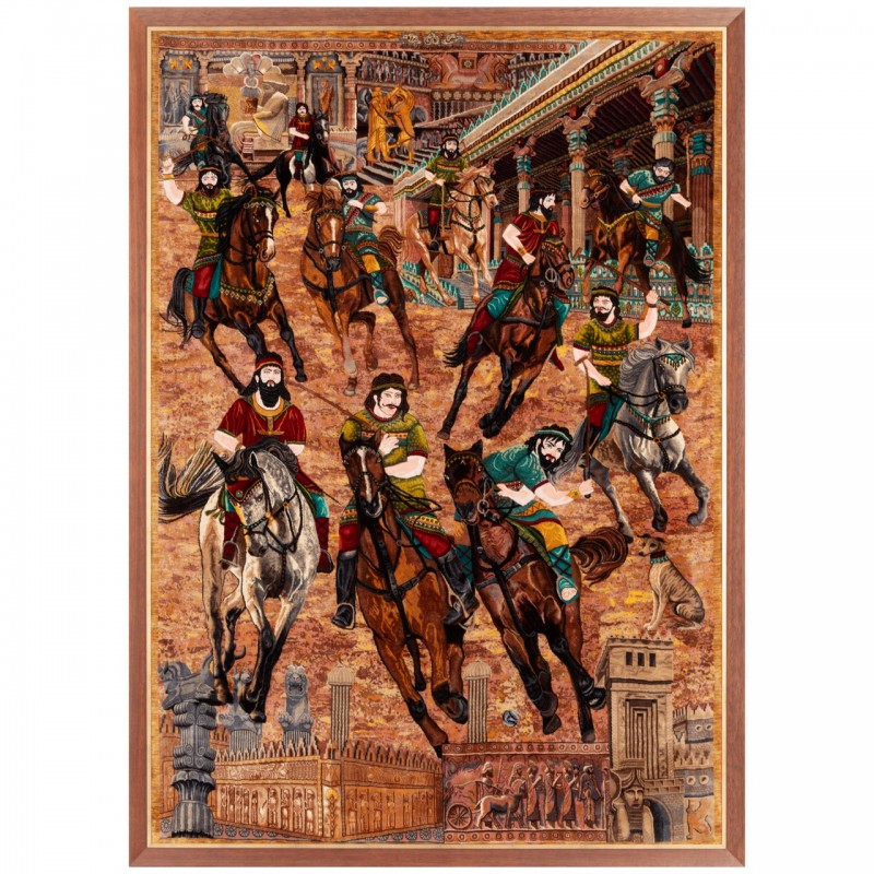 Handwoven Pictorial Rug, All-over Layout, All Silk, Qom, 103 × 157 cm Ref 70100902