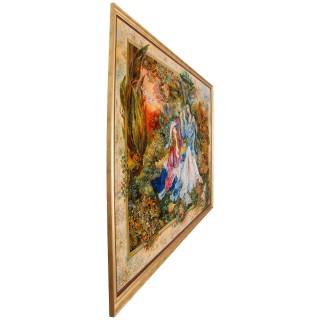 Handwoven Pictorial Rug, All-over Layout, Wool and Silk on Silk Warp, Tabriz, 150 × 253 cm Ref 70300903