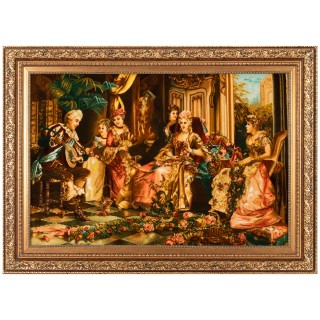 Handwoven Pictorial Rug, All-over Layout, Wool and Silk on Silk Warp, Tabriz, 105 × 70 cm Ref 70000907