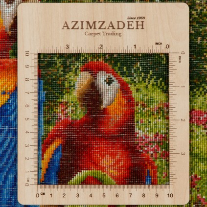 Handwoven Pictorial Rug, All-over Layout, Wool and Silk on Silk Warp, Tabriz, 52 × 95 cm Ref 70000912