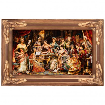 Handwoven Pictorial Rug, All-over Layout, Wool and Silk on Silk Warp, Tabriz, 108 × 61 cm Ref 70000915