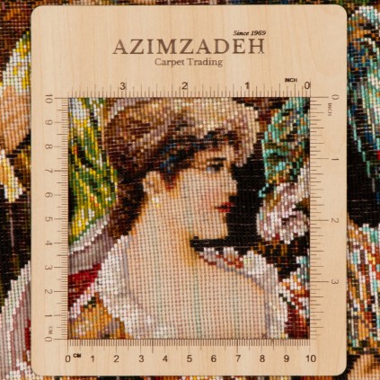 Handwoven Pictorial Rug, All-over Layout, Wool and Silk on Silk Warp, Tabriz, 108 × 61 cm Ref 70000915