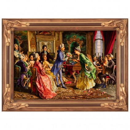 Handwoven Pictorial Rug, All-over Layout, Wool and Silk on Silk Warp, Tabriz, 127 × 85 cm Ref 70100917