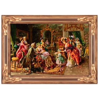 Handwoven Pictorial Rug, All-over Layout, Wool and Silk on Silk Warp, Tabriz, 130 × 86 cm Ref 70100919