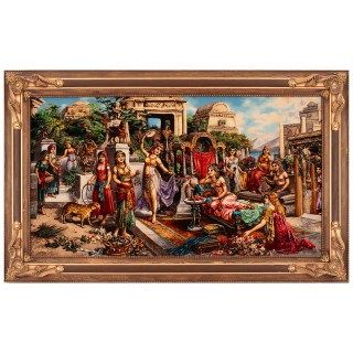 Handwoven Pictorial Rug, All-over Layout, Wool and Silk on Silk Warp, Tabriz, 161 × 90 cm Ref 70100920