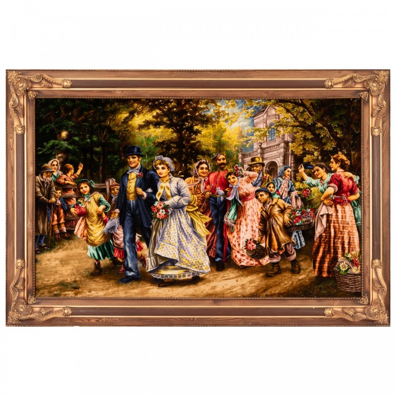 Handwoven Pictorial Rug, All-over Layout, Wool and Silk on Silk Warp, Tabriz, 162 × 103 cm Ref 70100921