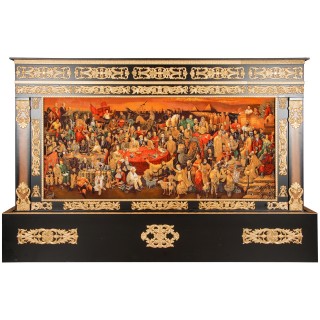 Handwoven Pictorial Rug, All-over Layout, Wool and Silk on Silk Warp, Tabriz, 250 × 110 cm Ref 70200923