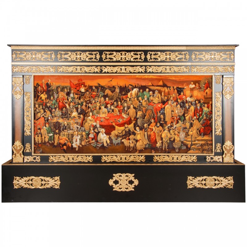 Handwoven Pictorial Rug, All-over Layout, Wool and Silk on Silk Warp, Tabriz, 250 × 110 cm Ref 70200923