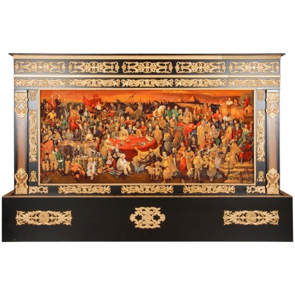 Handwoven Pictorial Rug, All-over Layout, Wool and Silk on Silk Warp, Tabriz, 250 × 110 cm Ref 70200923