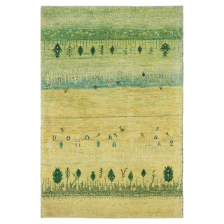 Handwoven Gabbeh, All-over Layout, All Wool, Shiraz, 107 × 160 cm Ref 50101385