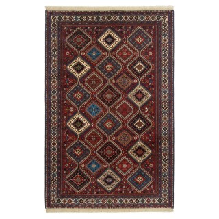 Handwoven Carpet, Square/Block Layout, All Wool, Shiraz, 204 × 310 cm Ref 10601436