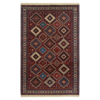 Handwoven Carpet, Square/Block Layout, All Wool, Shiraz, 204 × 310 cm Ref 10601436