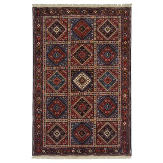Handwoven Carpet, Square/Block Layout, All Wool, Shiraz, 210 × 320 cm Ref 10601440