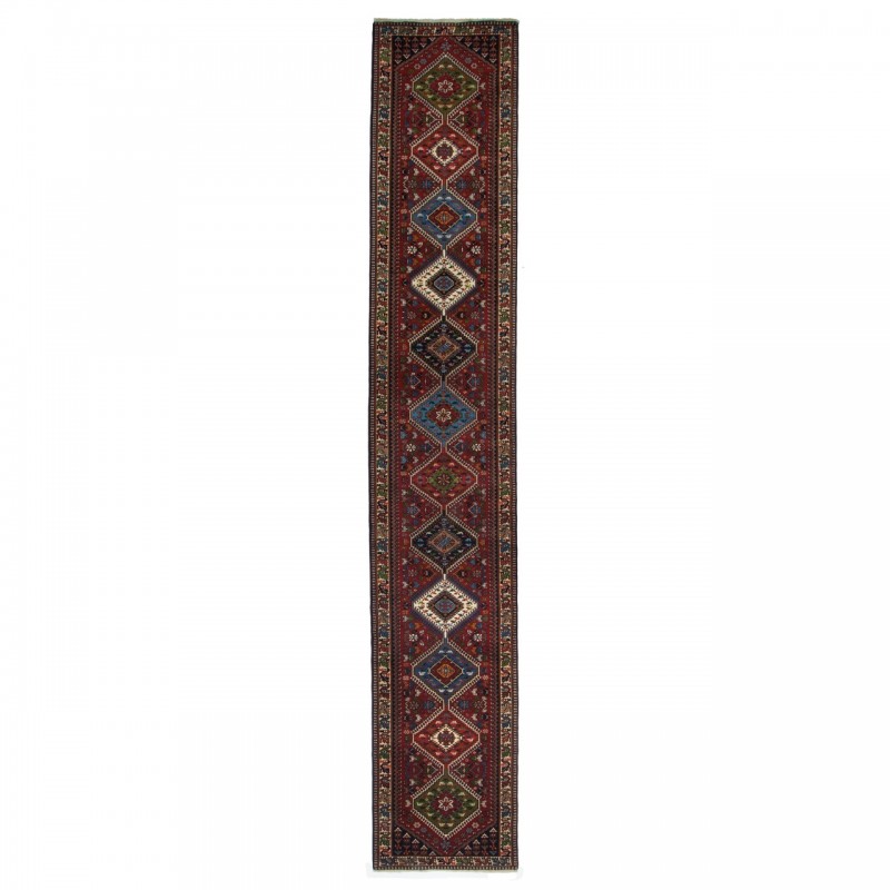 Handwoven Carpet, Square/Block Layout, All Wool, Shiraz, 85 × 494 cm Ref 10401484