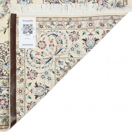 Handwoven Carpet, Corner Medallion Layout, Wool and Silk on Wool Warp, Nain, 200 × 300 cm Ref 10601100