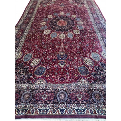 Handwoven Rug, Corner Medallion Layout, Wool on Cotton Warp, Tabriz, 400 × 570 cm Ref 12200715