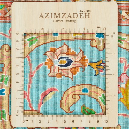 Handwoven Carpet, Dome Layout, All Silk, Tabriz, 290 × 405 cm Ref 11100645