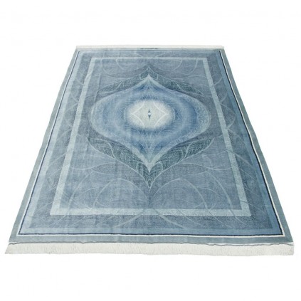 Handwoven Carpet, Medallion Layout, All Silk, Qom, 190 × 290 cm Ref