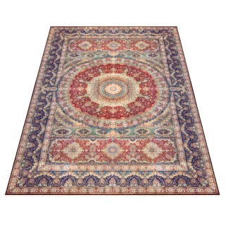 سجادة يدوية ، تصميم ترنج، حرير و سدى صوف، تبريز، 2000 × 3000 سم الكود 160000727