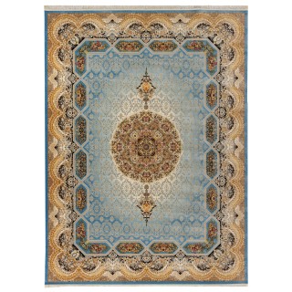 سجادة صناعية بنقشة ترنج مزخرف بالورود، أكريليك، على الطراز الفارسي، رقم 100001