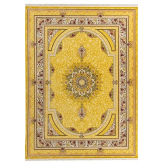 Machine-made Rug, Floral Corner Medallion, Acrylic, Persian Style, Ref 100004