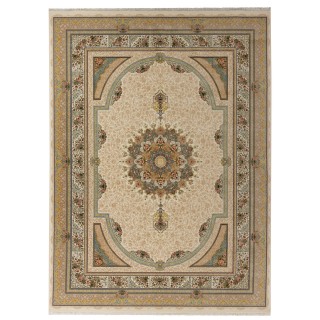 Machine-made Rug, Floral Corner Medallion, Acrylic, Persian Style, Ref 100004