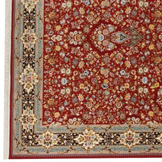 فرش ماشینی طرح افشان گلدار، اکریلیک، سبک پارسی، کد 100009