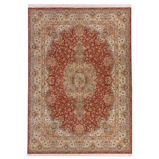 Machine-made Rug, Floral Corner Medallion, Acrylic, Persian Style, Ref 100011