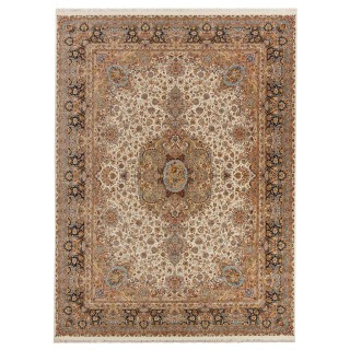Machine-made Rug, Floral Corner Medallion, Acrylic, Persian Style, Ref 100011