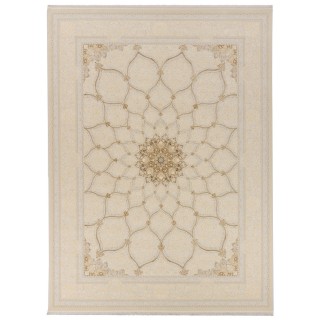 فرش ماشینی طرح گنبدی گلدار، اکریلیک، سبک پارسی، کد 100012