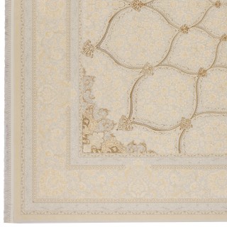 فرش ماشینی طرح گنبدی گلدار، اکریلیک، سبک پارسی، کد 100012