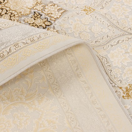 فرش ماشینی طرح گنبدی گلدار، اکریلیک، سبک پارسی، کد 100012