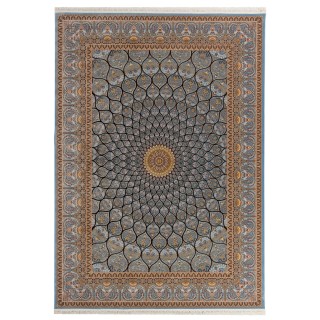 فرش ماشینی طرح گنبدی گلدار، اکریلیک، سبک پارسی، کد 100013