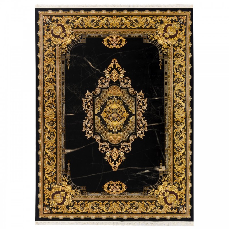 فرش ماشینی طرح ترنج دار مدرن، اکریلیک، سبک پارسی، کد 100046