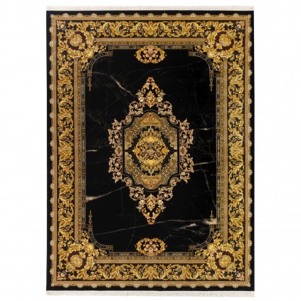 فرش ماشینی طرح ترنج دار مدرن، اکریلیک، سبک پارسی، کد 100046