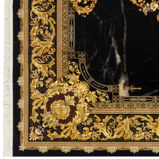 فرش ماشینی طرح ترنج دار مدرن، اکریلیک، سبک پارسی، کد 100046