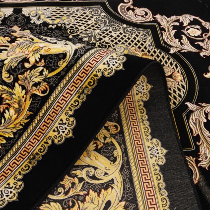 فرش ماشینی طرح ترنج دار مدرن، اکریلیک، سبک پارسی، کد 100046