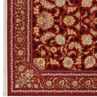 فرش ماشینی طرح افشان شاه عباسی، اکریلیک، سبک پارسی، کد 100052